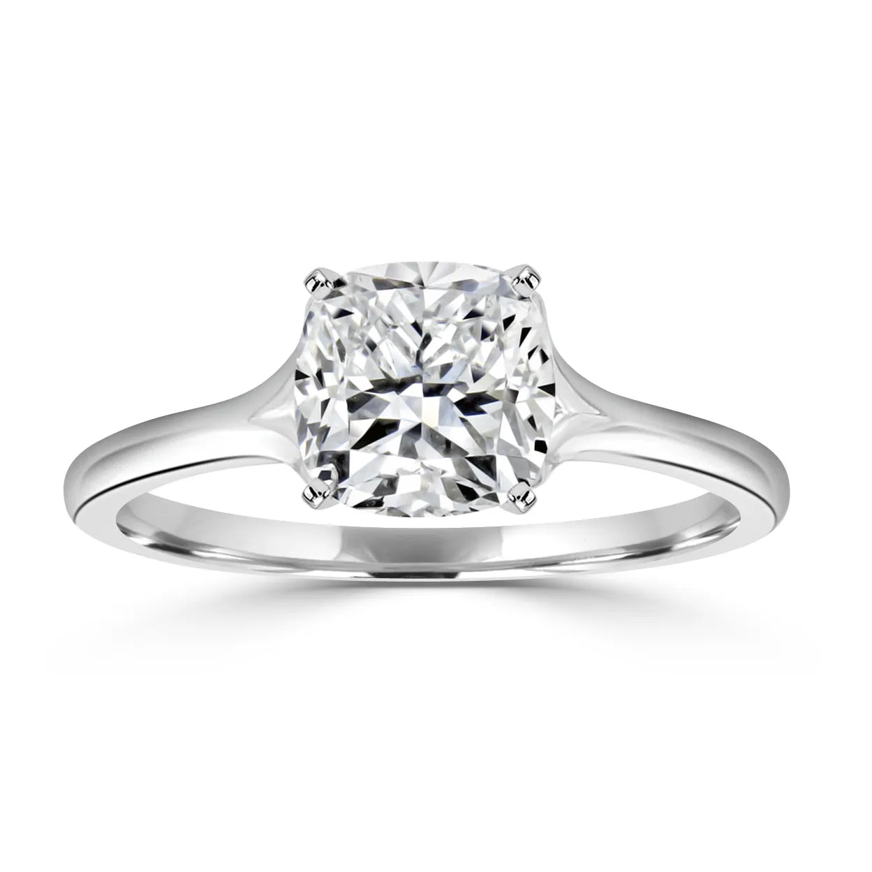 Cushion-White Gold|Cushion|14K White Gold|18K White Gold|Platinum